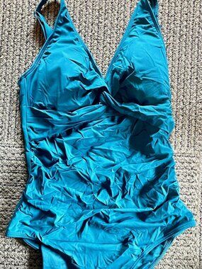 Swimwear: Holipick one-piece swimsuit, turquoise blue. Medium. NWT.